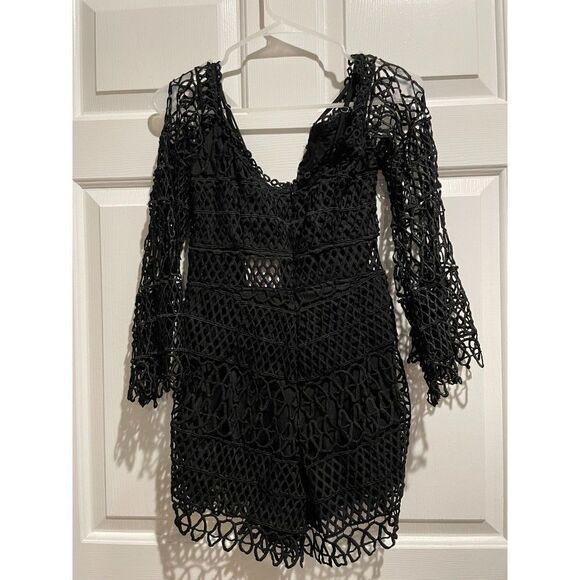 NWT Solaris Bell Sleeve Lace Boho Romper Size Small - Picture 4 of 11